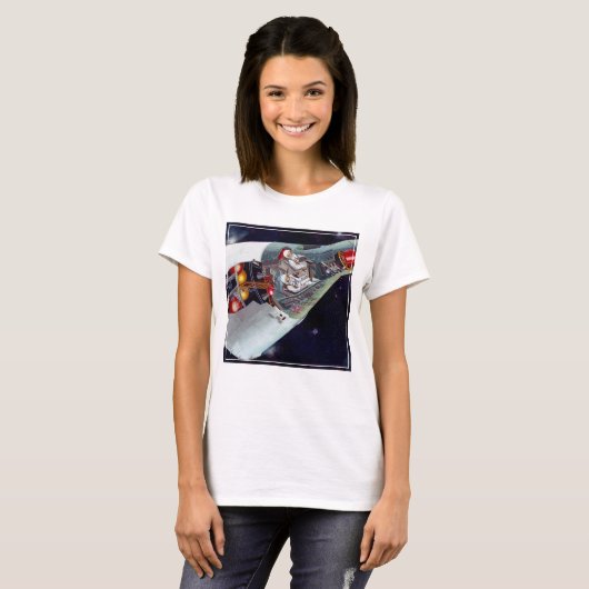 2人のジェミニ宇宙船を飛んで切断する。 Tシャツ (正面フル)
