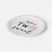 2人のスイートガールズ第2ドーナツテーマ誕生パーティー ペーパープレート (アングル)