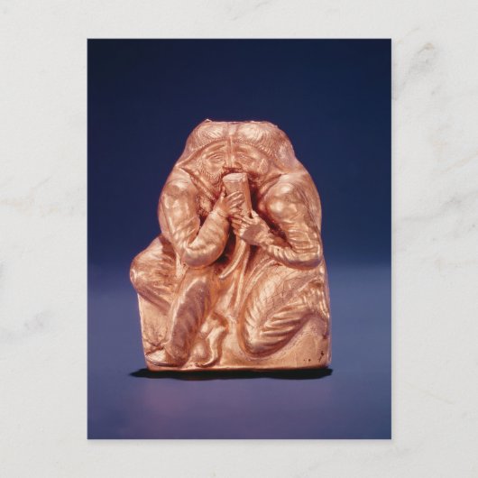 2人のスキタイ人が酒を酌み交わすプレート ポストカード (正面)