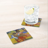 2人のタヒチ族の女性、ゴーギャン スクエアペーパーコースター (インサイチュ)