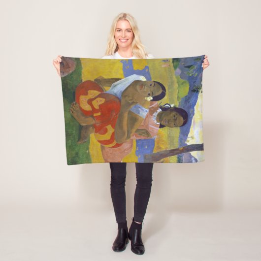 2人のタヒチ族の女性、ゴーギャン フリースブランケット (インサイチュ)