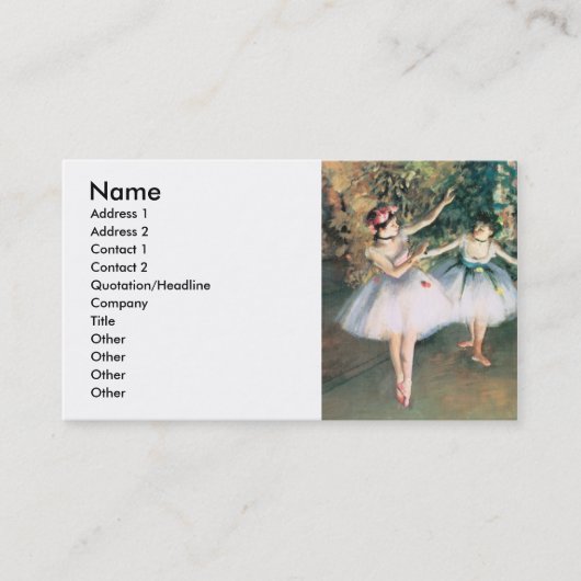 2人のダンサーのガスを抜いて下さい 名刺 (正面)