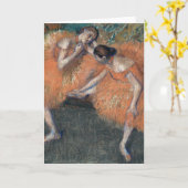 2人のダンサー | Edgar Degas カード (黄色い花)