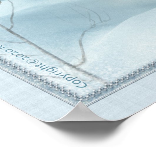 2人のデアと雪だるま ポスター (角)