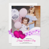 2人のハートがバレンタインデイカードを撮る シーズンカード (正面/裏面)