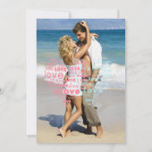 2人のハートが一緒に打ち鳴らす/甘いカップルがシャワーを浴びる 招待状 (裏面)