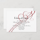 2人のハートが1回のリハーサルディナー 招待状 (正面/裏面)