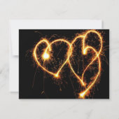 2人のハートスパークラーズ結婚式RSVP 出欠カード (裏面)