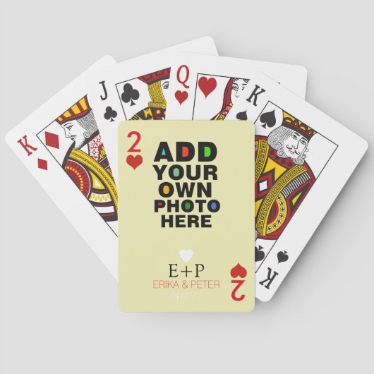 2人のハート結婚がLove's Photo トランプ (裏面)