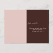 2人のハート赤出席の推奨RSVPカード ポストカード (裏面)