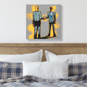 2人のビジネスマンが握手 キャンバスプリント (インサイチュ (寝室))