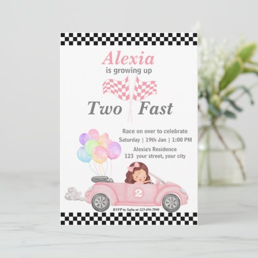 2人のファストピンクのレースカーガールを育てる2日目 招待状 (スタンド正面)