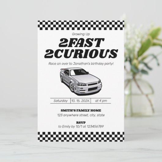 2人のファーストツーハンドルボーイ2人目の誕生日パーティー 招待状 (スタンド正面)