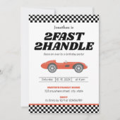2人のファーストツーハンドルボーイ2人目の誕生日パーティー 招待状 (正面)