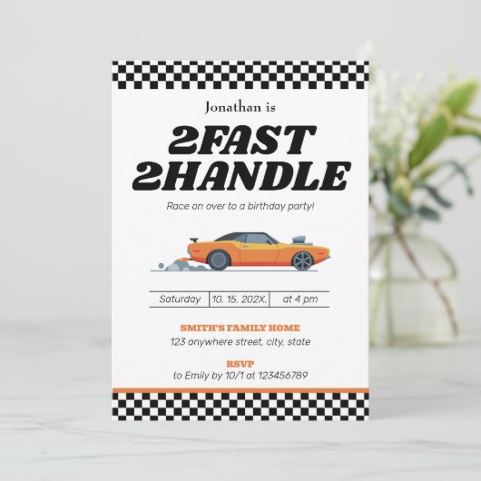 2人のファーストツーハンドルボーイ2人目の誕生日パーティー 招待状 (スタンド正面)