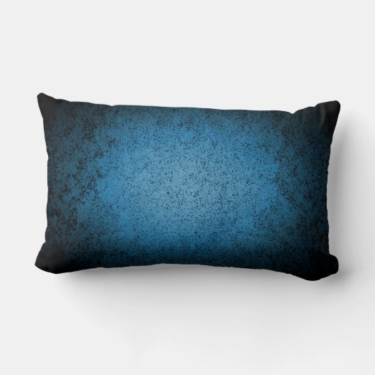 2人のフォークのDalaの馬かフォークの花柄またはFriesian、黒または青 ランバークッション (裏面)