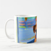 2人のボクサーの芸術のマグ コーヒーマグカップ (左)