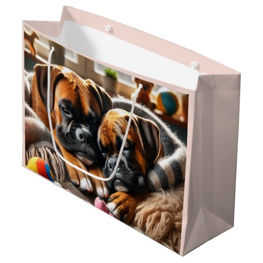 2人のボクサー、1人のハート ラージペーパーバッグ (正面アングル)