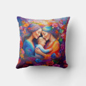 2人のママと赤ちゃん クッション (裏面)