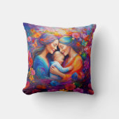 2人のママと赤ちゃん クッション (正面)