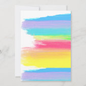 2人のママの虹色美しいレズビアン出産前祝賀会 招待状 (裏面)