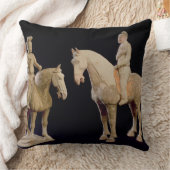 2人のライダー、中国語、唐朝(618-906) (大地 クッション (ブランケット)