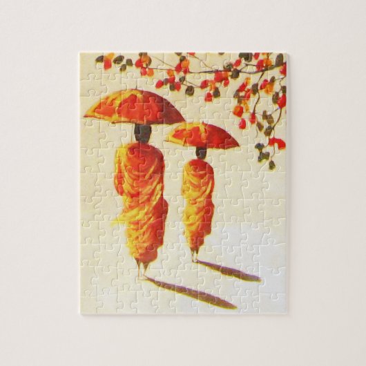 2人のラオスの僧侶 ジグソーパズル (縦)