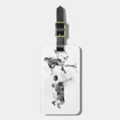 2人のラグビープレーヤー- ラゲッジタグ (正面縦)