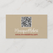 2人のラベンダー – QR結婚のウェブサイト エンクロージャーカード (裏面)