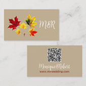 2人のラベンダー – QR結婚のウェブサイト エンクロージャーカード (正面/裏面)