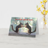 2人のリスの共有 カード (黄色い花)