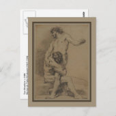 2人のレスラーズバイデプラットモンターニュ ポストカード (正面/裏面)