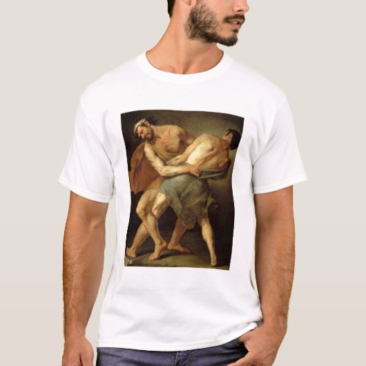 2人のレスリング選手 Tシャツ (正面)