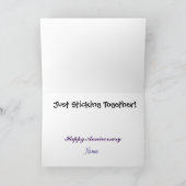 2人のレズビアンのStickmenのロマンチックな挨拶状 シーズンカード (内部)