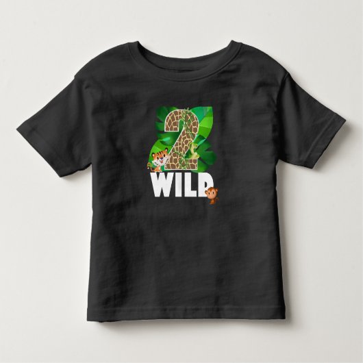 2人のワイルドな2歳の誕生日プレゼントトドラーTシャツ トドラーTシャツ (正面)
