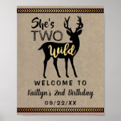 2人のワイルドガールズウッドランドディアー2nd誕生日へようこそ ポスター (正面)