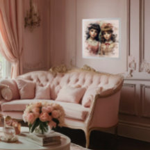 2人のヴィンテージガールズドールコアアンティーク