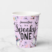 2人の不気味なハロウィン誕生日パーティーの女の子 紙コップ (裏面)