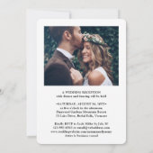 2人の写真 ハッピーエベアフター パーティー 秘密の結婚式 招待状 (裏面)
