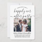 2人の写真 ハッピーエベアフター パーティー 秘密の結婚式 招待状 (正面)