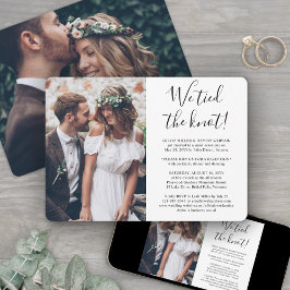 2人の写真 結婚しました シンプルな結婚式の披露宴 招待状