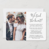 2人の写真 結婚しました シンプルな結婚披露宴 招待状 (正面)