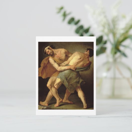 2人の力士 ポストカード (スタンド正面)