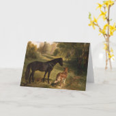 2人の友人 カード (黄色い花)