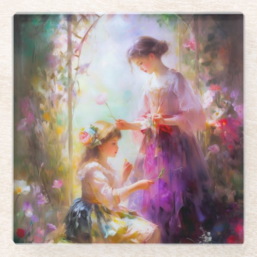 2人の友人 ガラスコースター (正面)