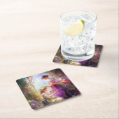 2人の友人 スクエアペーパーコースター (インサイチュ)