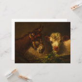 2人の友人（ロバと子羊） （家畜） カード (正面/裏面インサイチュ)