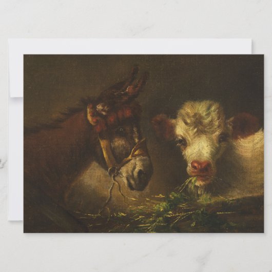 2人の友人（ロバと子羊） （家畜） カード (正面)