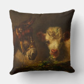 2人の友人（ロバと子羊） （家畜） クッション (裏面)