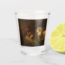 2人の友人（ロバと子羊） （家畜） ショットグラス
